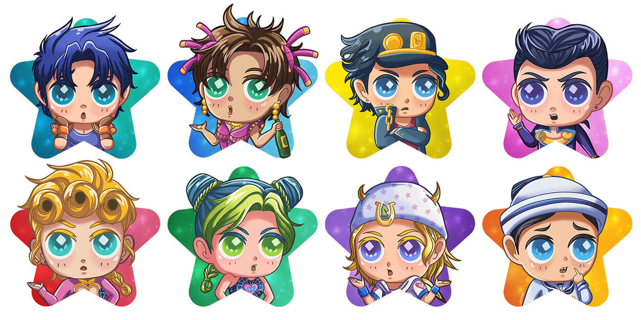 Jojo's Bizzare Adventures Stickers Jojo's Bizzare Adventures Stickers